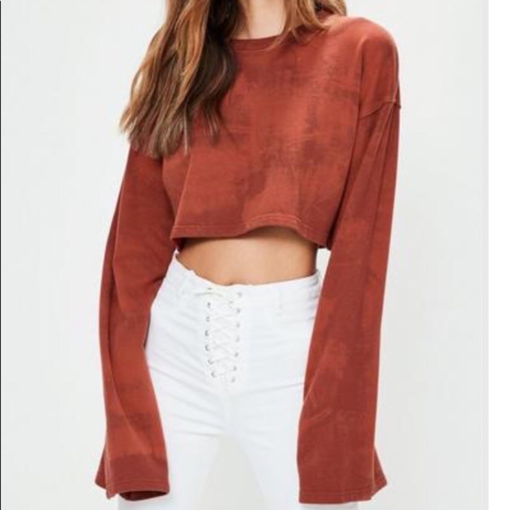 Missguided Tie Dye Flair Crop Top